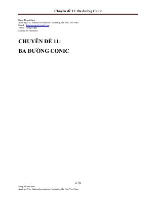 Ba đường Conic  Đặng Thành Nam