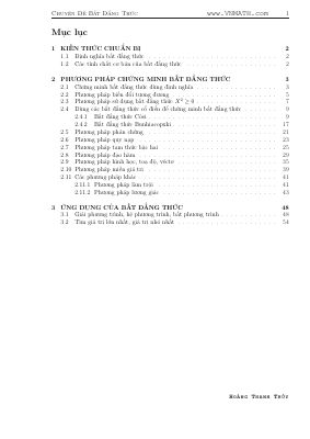 Ebook chuyên đề bất đẳng thức của hoàng thanh thủy