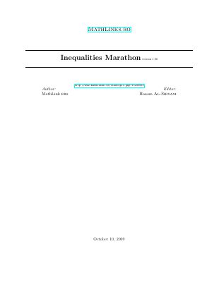 Ebook inequalities marathon của mathlink ers