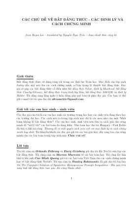 Ebook các chủ đề về bất đẳng thức các định lý và cách chứng minh biên dịch nguyễn ngọc tiến