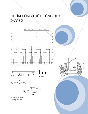 Ebook đi tìm công thức tổng quát dãy số của thầy trần duy sơn