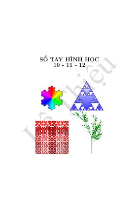 Sổ tay hình học giúp các em học giỏi toán lớp 10, 11, 12
