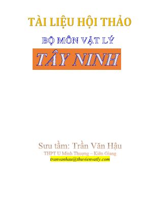 Ebook trắc nghiệm vật lí 11 phân cấp độ của thầy trần văn hậu