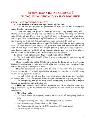 Hướng dẫn viết nghị luận xã hội 200 chữ từ nội dung trong văn bản đọc hiểu chi tiết