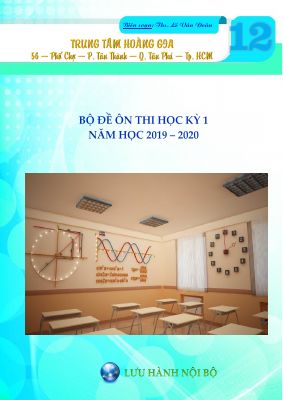 Bộ đề thi học kì 1 môn Toán lớp 12 năm 2019 2020 có đáp án