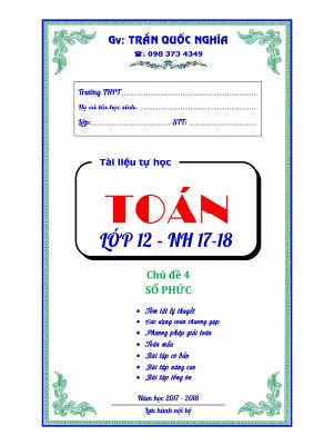 Tài liệu tự học chủ đề số phức  Trần Quốc Nghĩa