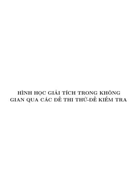 Phương pháp tọa độ trong không gian trong các đề thi thử THPTQG môn Toán