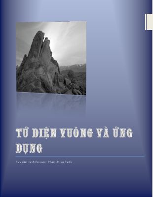 Tứ diện vuông và ứng dụng  Phạm Minh Tuấn