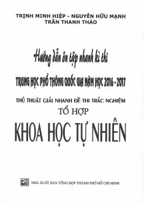 Hướng dẫn ôn tập nhanh kì thi trung học phổ thông quốc gia năm học 2016