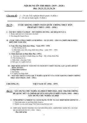Đề ôn thi học kì 2 môn Sử lớp 12 THPT Đinh Tiên Hoàng