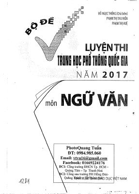 Tổng hợp đề luyện thi THPT quốc gia môn ngữ văn năm 2017 của thầy đỗ ngọc thống
