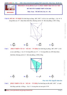 Bài tập ôn thi THPT quốc gia môn Toán theo từng chủ đề