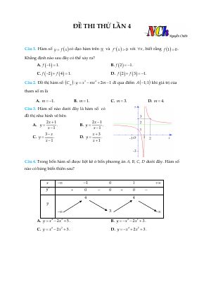 Đề thi thử THPT quốc gia có đáp án chi tiết môn Toán năm 2017 của thầy nguyễn chiến lần 4