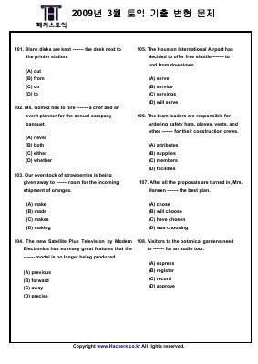 Đề thi thử toeic môn tiếng anh của ms hoa toeic mã 9
