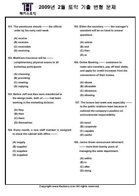Đề thi thử toeic môn tiếng anh của ms hoa toeic mã 7