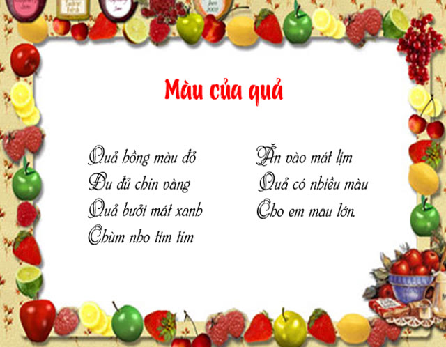 Màu của quả
