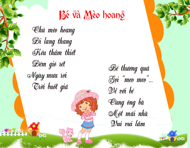 Bé và mèo hoang