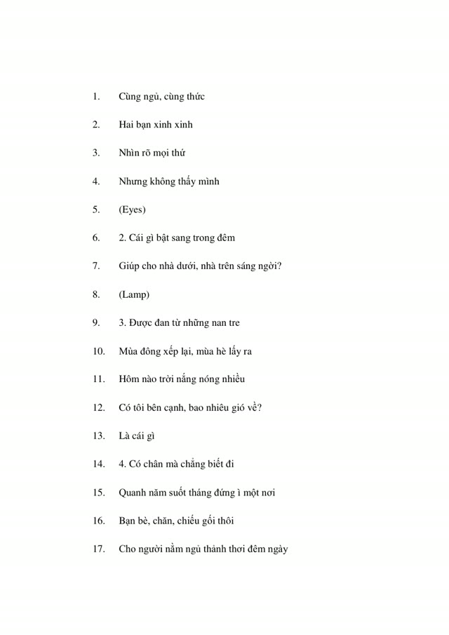 300 câu đố cho bé mầm non