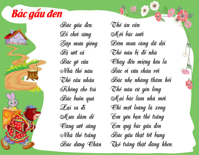 Ngôn ngữ-Giọng đọc-Thơ-Chị Nhung-bác gấu đen