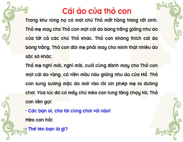 Bộ tranh ảnh: Cái áo của thỏ con
