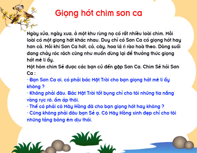 Bộ tranh ảnh: Giọng hót chim sơn ca