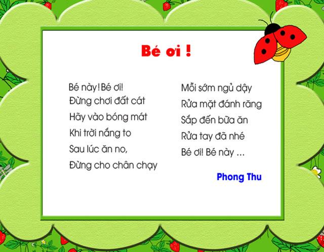 Ngôn ngữ-Giọng đọc-Thơ-Chị Nhung-bé ơi