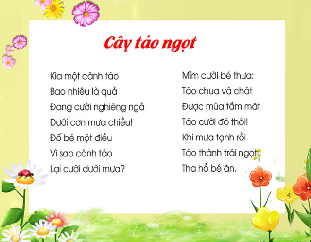 Ngôn ngữ-Giọng đọc-Thơ-Chị Nhung-cây táo ngọt