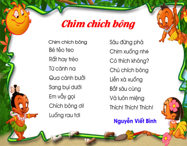 Ngôn ngữ-Giọng đọc-Thơ-Chị Nhung-chim chích bông