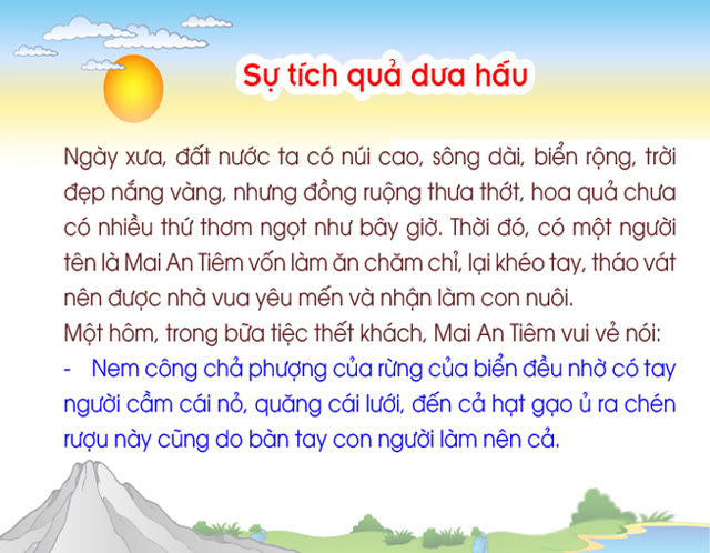 Bộ tranh ảnh: Sự tích quả dưa hấu