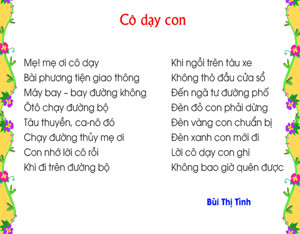 Cô dạy con
