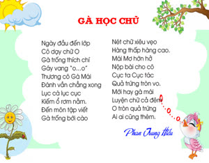 Gà học chữ