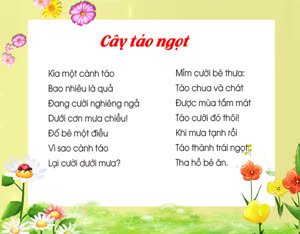 Ngôn ngữ-Giọng đọc-Thơ-Chị Nhung-cây táo ngọt