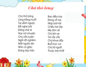 Ngôn ngữ-Giọng đọc-Thơ-Chị Nhung-chú thỏ bông