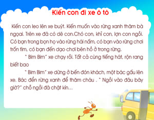 Bộ tranh ảnh: Kiến con đi ô tô