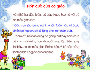 Bộ tranh ảnh: Món quà của cô giáo