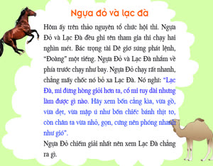 Bộ tranh ảnh: Ngựa đỏ và lạc đà