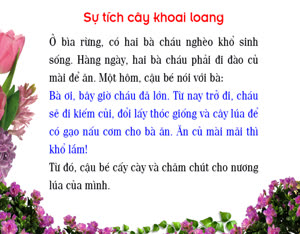 Bộ tranh ảnh: Sự tích cây khoai lang