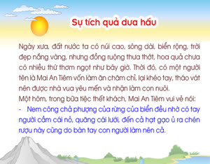Bộ tranh ảnh: Sự tích quả dưa hấu