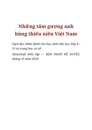 Những tấm gương anh hùng thiếu niên Việt Nam